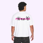 T-shirt FANKLUB Air dealer blanc logo rose et noir