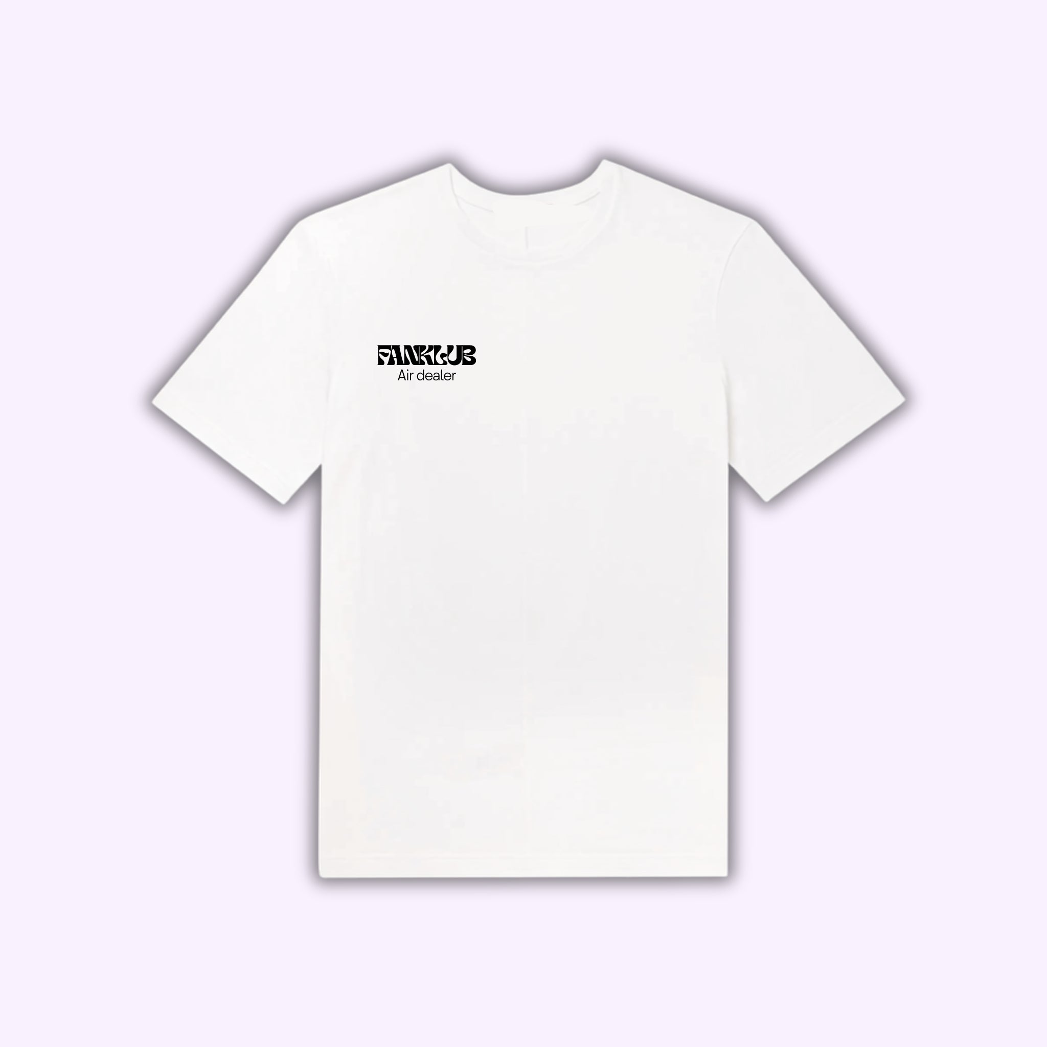 T-shirt FANKLUB éventail blanc logo rouge et bleu
