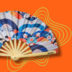 Éventail Japanese cloud UV double face 27cm