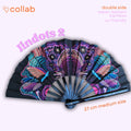 Éventail collab Jindot 2 UV double face 27cm
