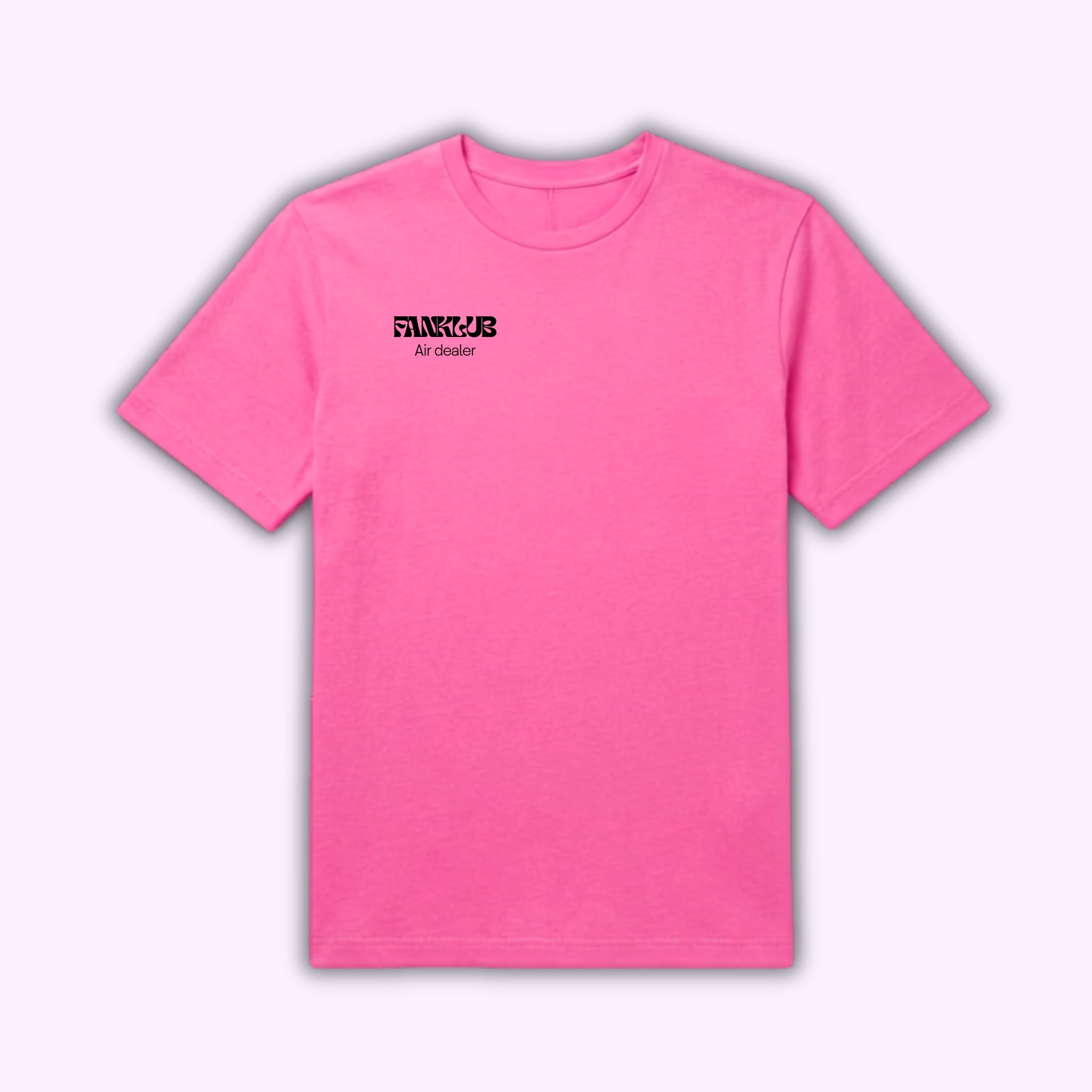T-shirt FANKLUB Air dealer rose logo noir