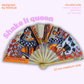 Éventail Shake it queen UV double face 27cm