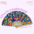 Éventail Alice in wonderland UV double face  27cm