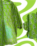 Kimono vert à motifs