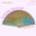 Éventail holographique Licorne 33cm