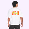 T-shirt FANKLUB AIR DEALER blanc écriture Orange et jaune