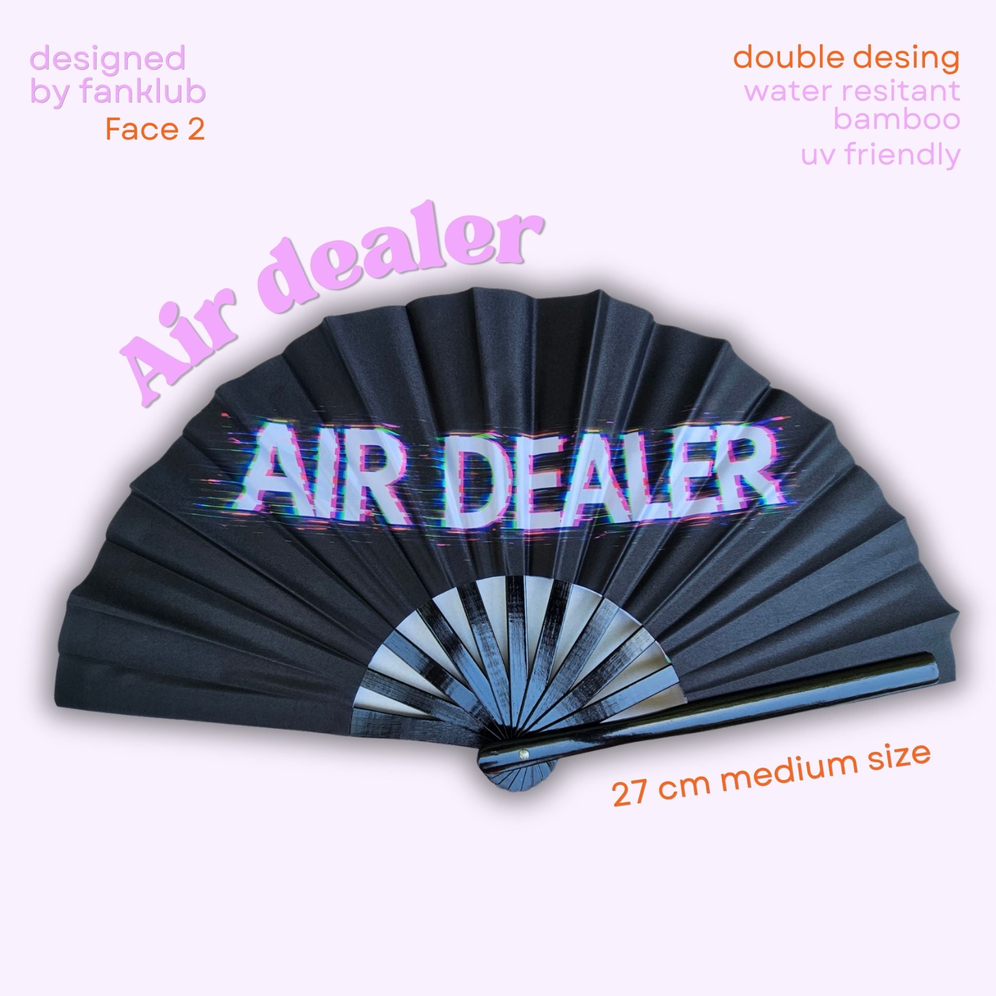 Éventail Air dealer UV double face 27cm