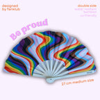 Éventail Be proud UV double face 27cm