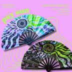 Éventail Psy sun UV double face 27cm