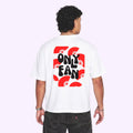 T-shirt ONLY FAN blanc Logo noir et rouge