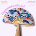Éventail Japanese cloud UV double face 27cm