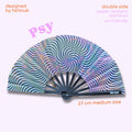 Éventail Psy UV double face 27cm