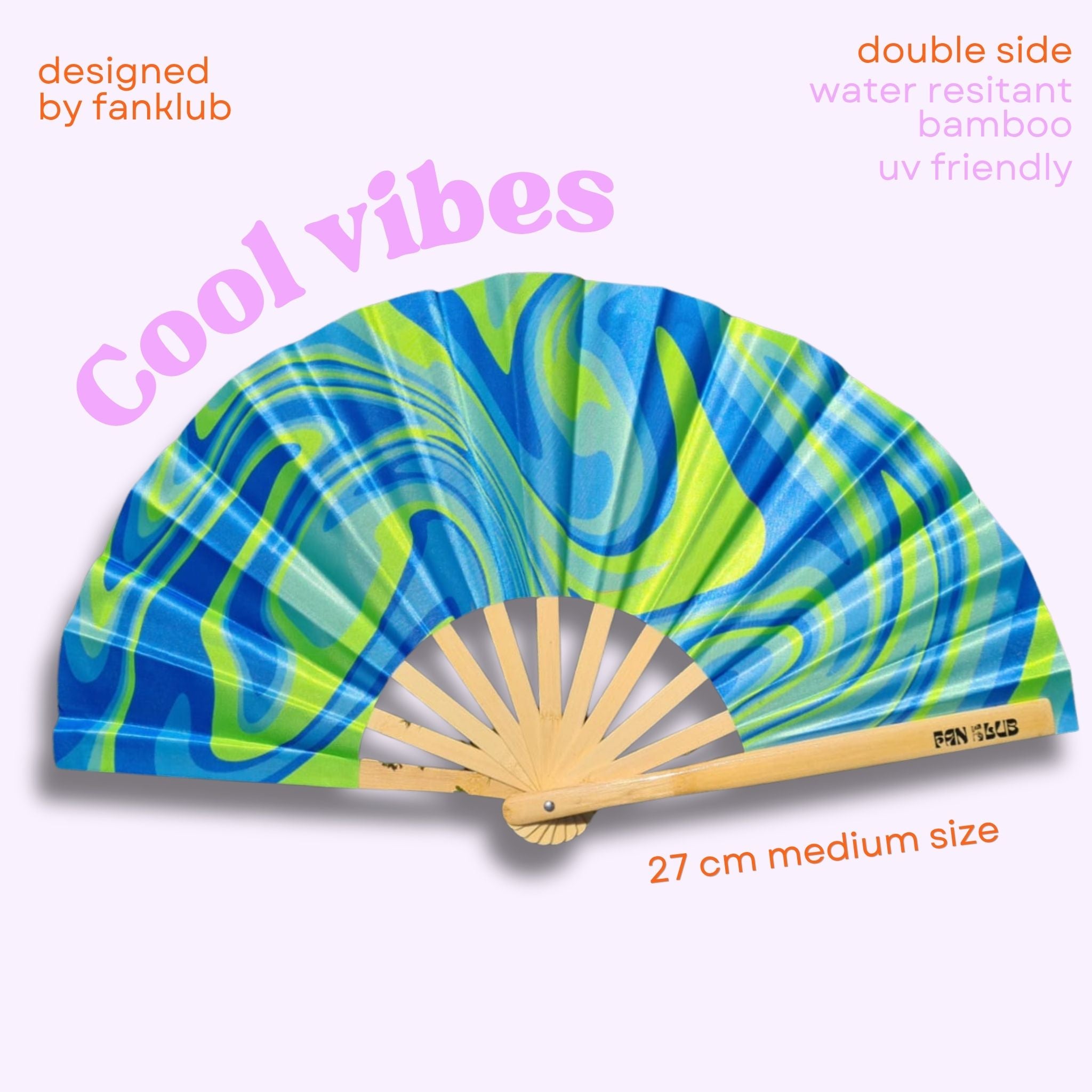 Éventail Cool vibes UV double face 27cm
