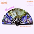 Éventail Moon UV double face 27cm