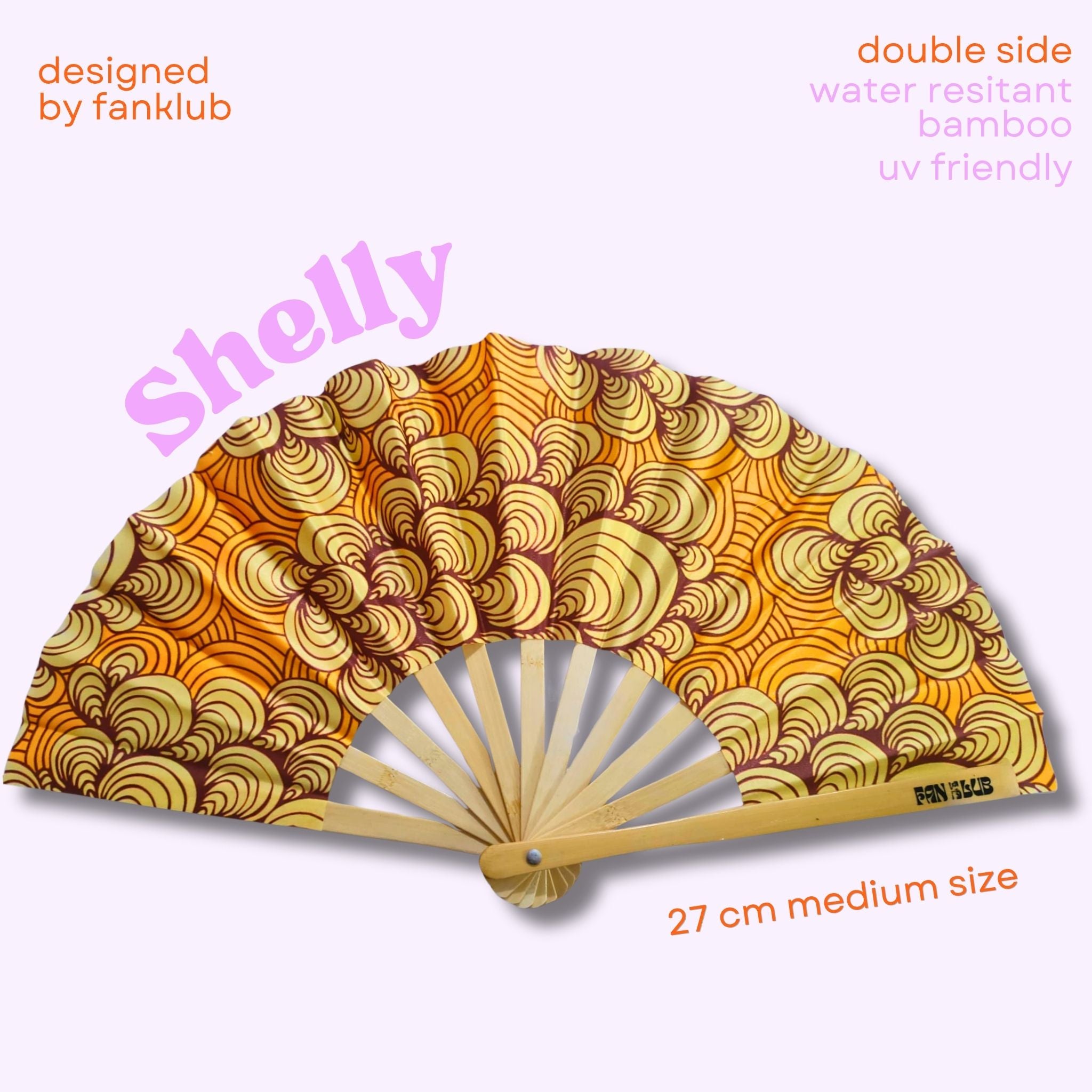 Éventail Selly UV double face 27cm