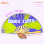 Éventail Only Fans double face 27cm