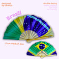 Éventail Brazil UV double face 27cm