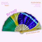 Éventail Brazil UV double face 27cm