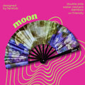 Éventail Moon UV double face 27cm